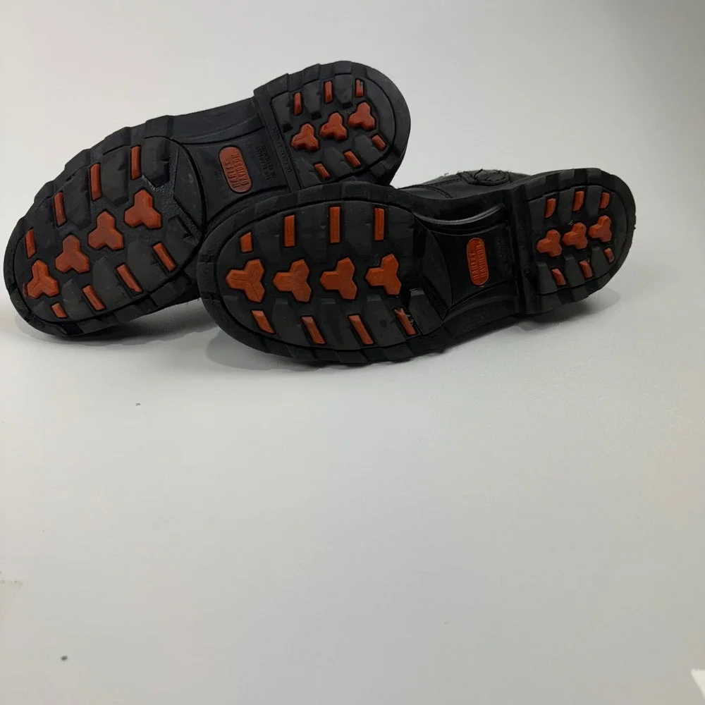 Harley Davidson Black Men's Leather Side Zip Motorcycle Boots Size UE 42 = 9